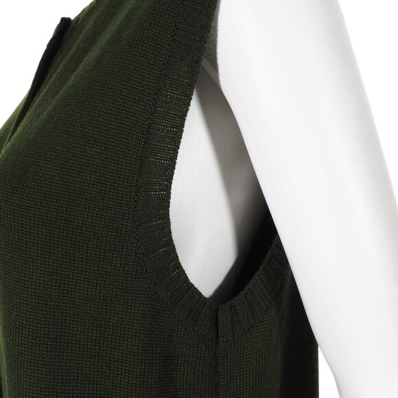 GISPA Dress Womens Size M Sweater Italy Merino Wool Blend  Green Sleeveless - Picture 5 of 10